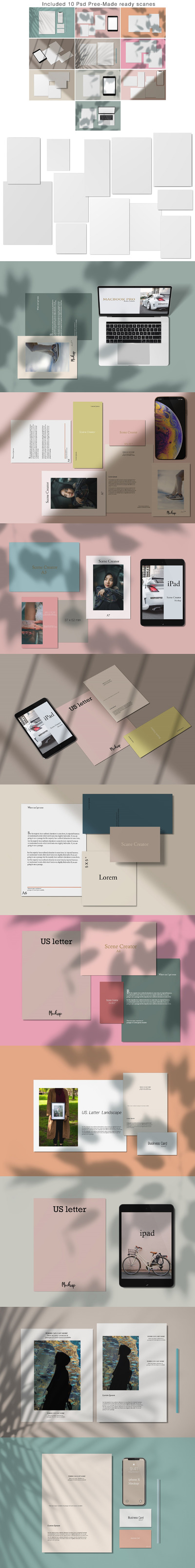 逼真阴影效果场景生成器-品牌样机套件