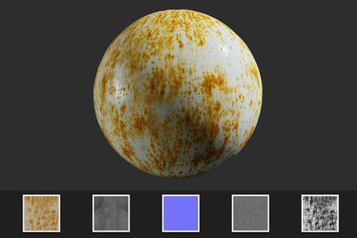 生锈的铁皮材质无缝贴图下载（JPG）