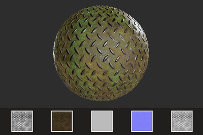 磨损的铁皮地板无缝材质贴图（JPG）