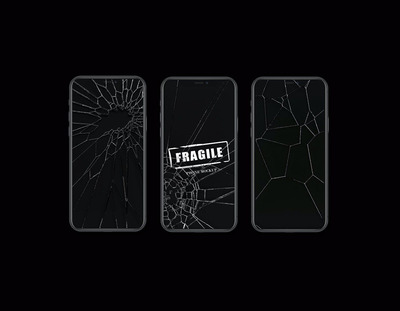 易碎手机模型样机(PSD)