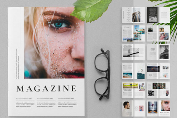 极简主义杂志版面设计模板