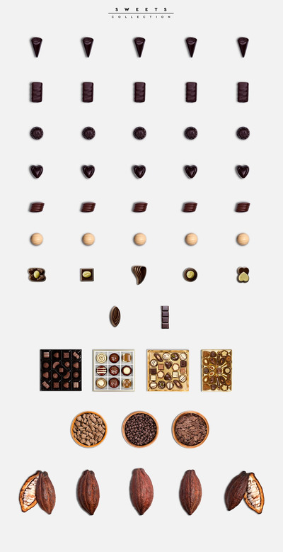 巧克力元素场景样机生成器[2.53GB]