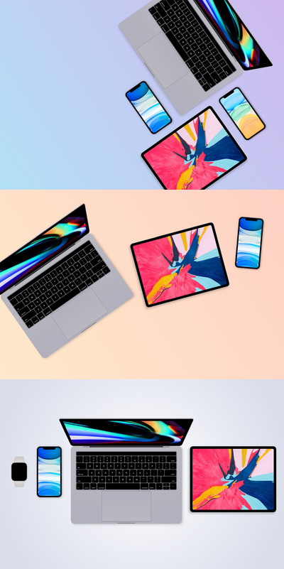 MacBookPro，iPad Pro，iPhone Pro-sketch版样机（SKETCH）