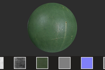 绿色有颗粒粗糙的铁皮油漆无缝材质贴图（JPG）