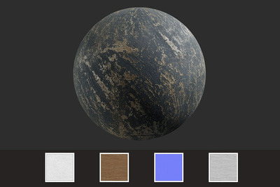 油漆剥落的水泥墙无缝材质贴图（JPG）