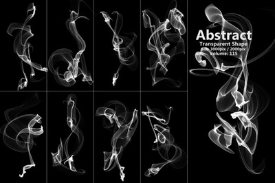 抽象的火焰形状特效素材[PNG]