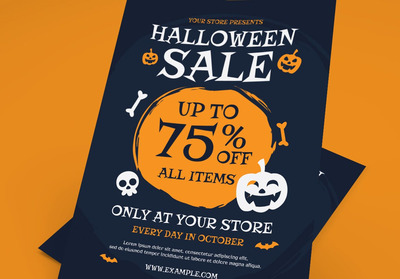 万圣节酷炫海报模板下载（AI,PSD）