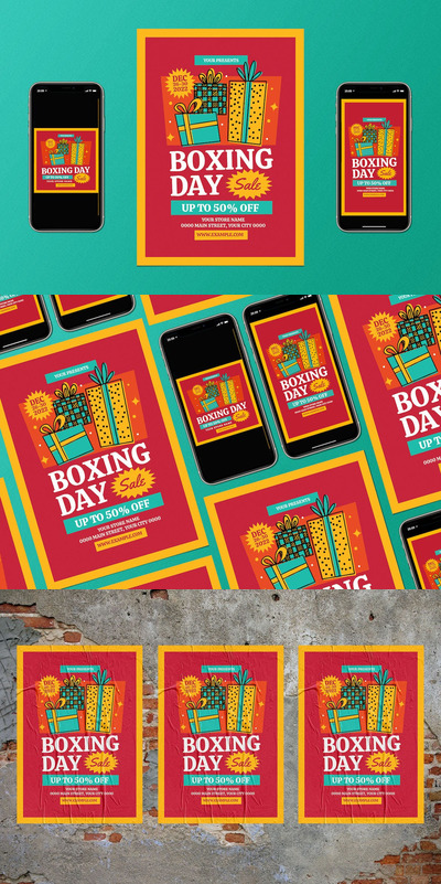 节礼日促销减价海报模板下载（AI,PSD）