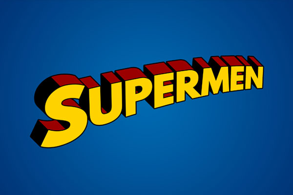 超人文字效果/样机素材模板包