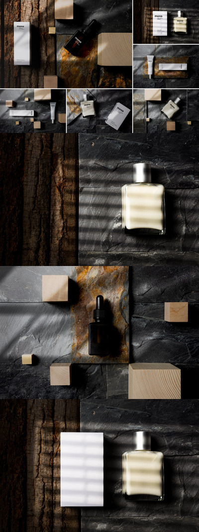 真实场景的高品质高端化妆品包装设计VI样机展示模型mockups
