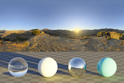 基亚拉日落场景的HDRI贴图（HDR）