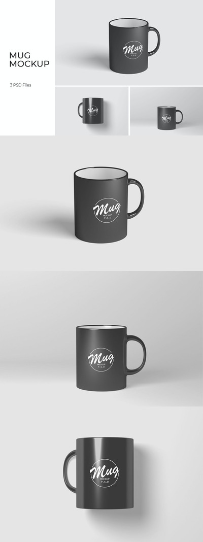 马克杯水杯VI样机展示模型mockups