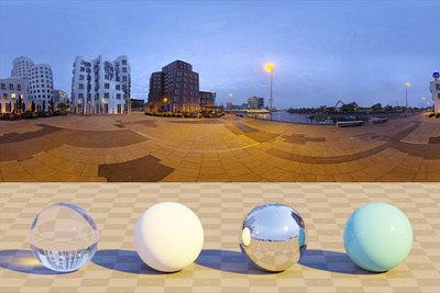 诺伊佐尔霍夫城市傍晚天空路灯场景HDRI贴图（HDRI）