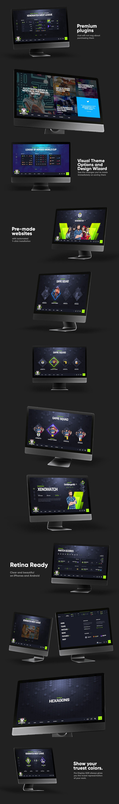 深色 iMac 电脑屏幕样机（PSD）