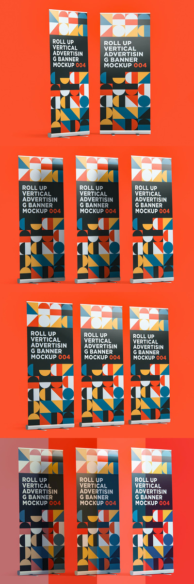 组合易拉宝设计样机（PSD）