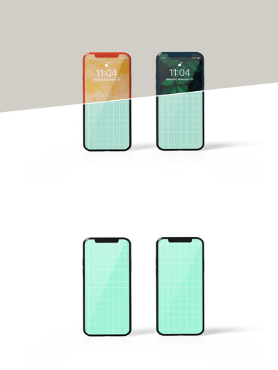 逼真的iPhone手机样机（PSD）