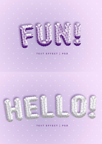 铝箔气球文字效果样机