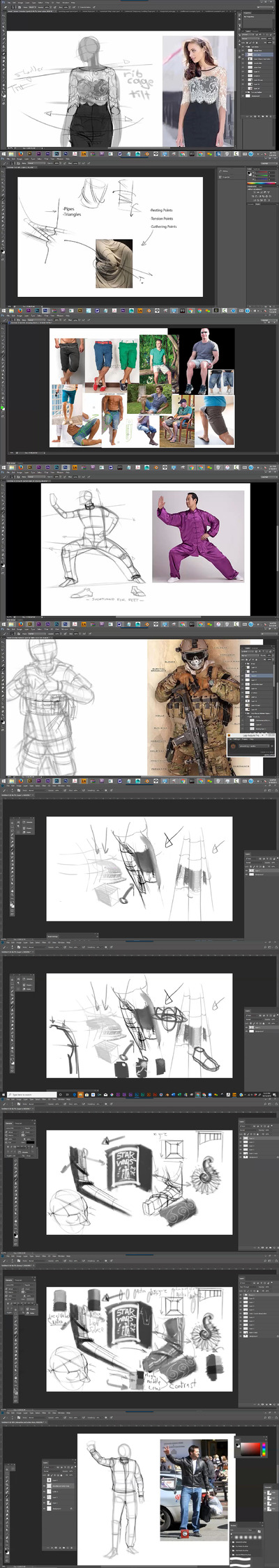 服装解构手绘教程