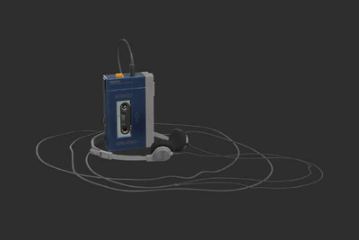 经典款索尼随身听（SONY WALKMAN）逼真带贴图3D模型下载（FBX, blend）