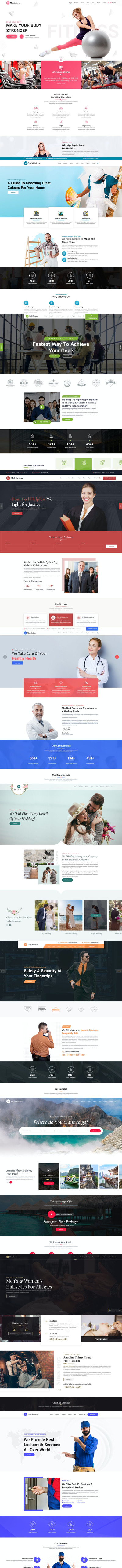 多样性品牌或服务官网模板下载（PSD）