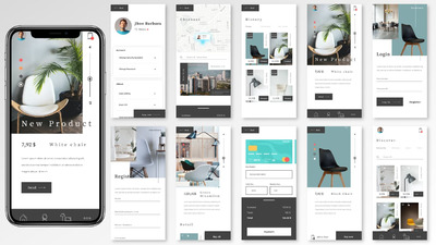居家家具设计销售APP Ui（FIG,SVG）