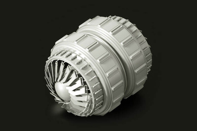 科技感飞行器涡轮C4D模型下载（OBJ）