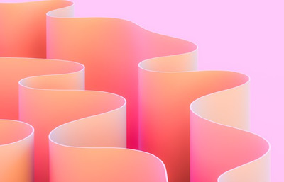 抽象3D艺术曲线形状场景[JPG]