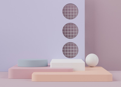 3D艺术展台渲染场景[JPG]