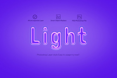 霓虹灯文字效果风格[PSD]