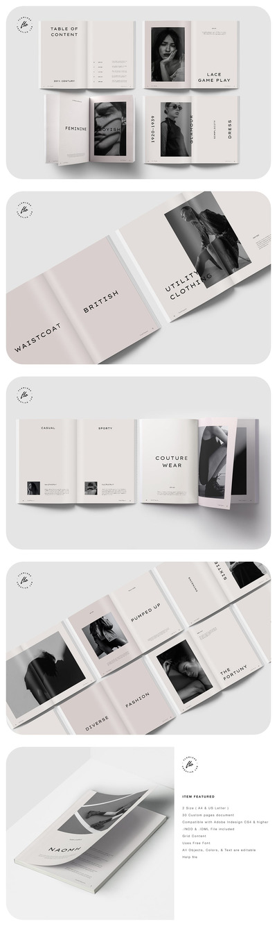 时尚时尚杂志画册模板（indd）