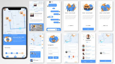 物流服务APP UI 套装(FIG,SVG)