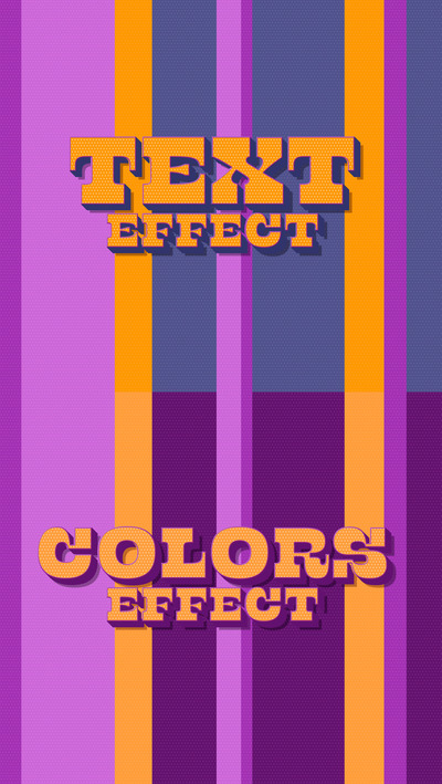 复古彩色文字效果样机