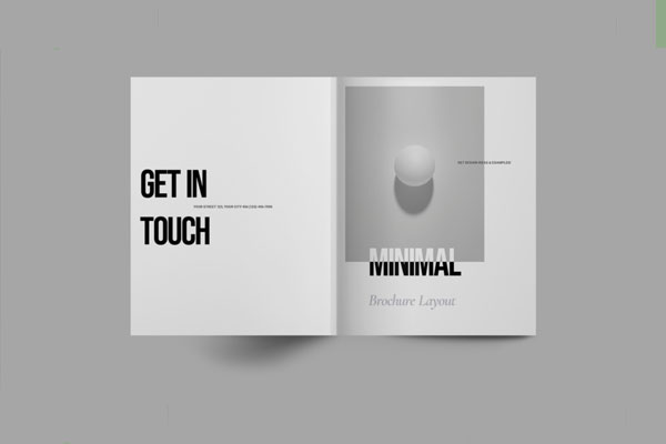 极简主义风格小册子/宣传册设计模板