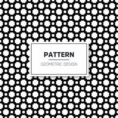 无缝几何黑白图案背景