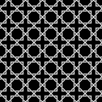 阿拉伯风格的黑白几何无缝图案