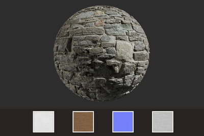 岩石城堡城墙材质下载（JPG）