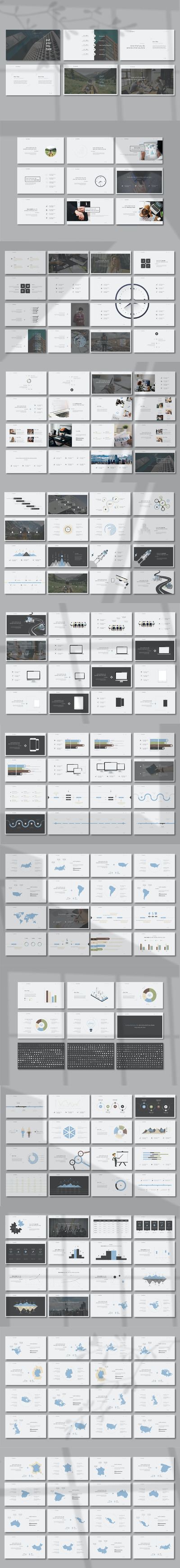 现代简洁和永恒的PPT模板（PPTX）
