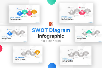 创意图形SWOT分析信息图（PPTX）