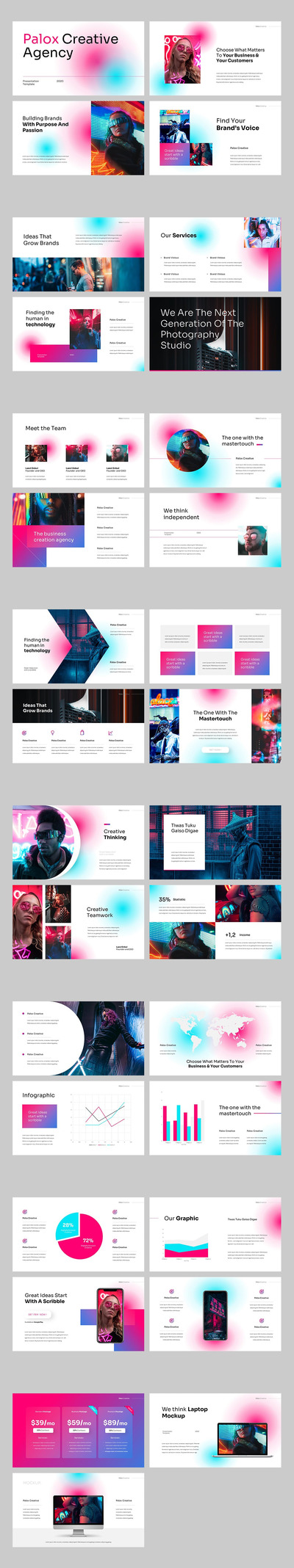 创意机构PPT模板（PPTX）