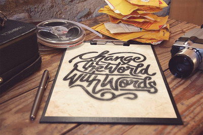 高端复古海报设计样机