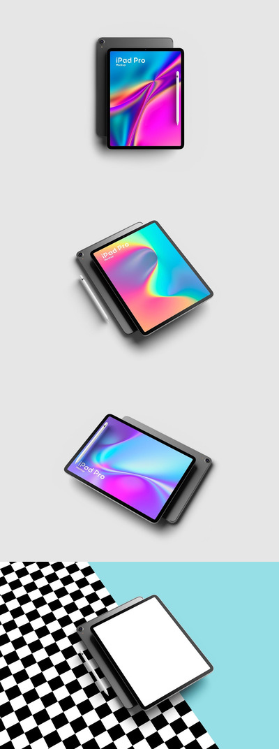 iPad Pro 多角度样机下载（PSD）
