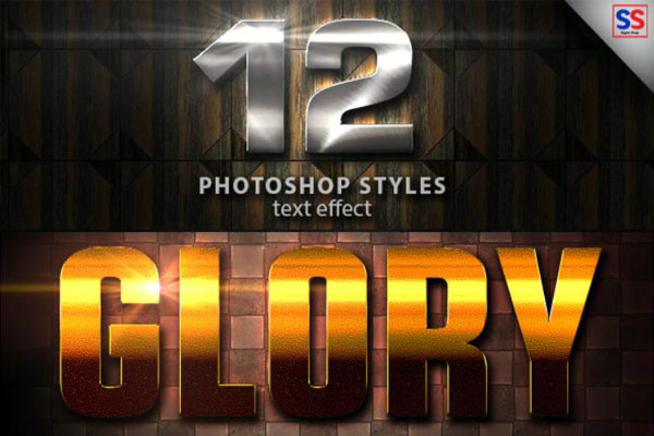 12款豪华闪光金属文字效果ps图层样式素材v.25