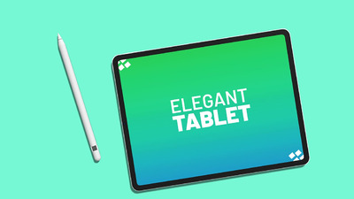 优雅的 iPad - 样机（PSD）