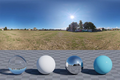 郊区的上午干净HDRI光线贴图（HDR）