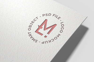 活版印刷商标logo模型样机（PSD）