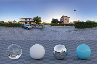 郊区的干净清晨天空HDRI贴图（HDR）