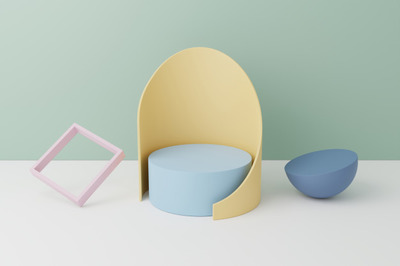 抽象几何形状的场景[JPG]