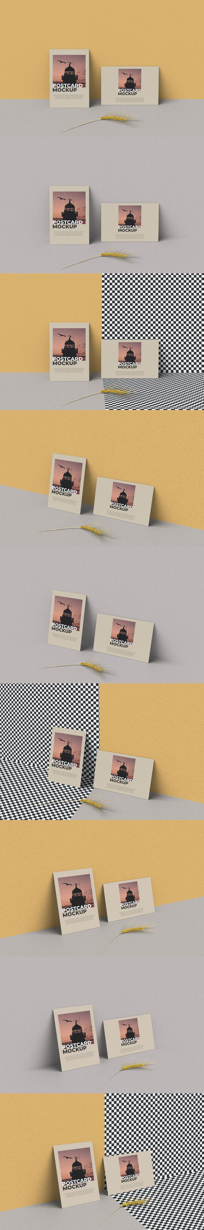 明信片模型Photoshop模板（PSD）