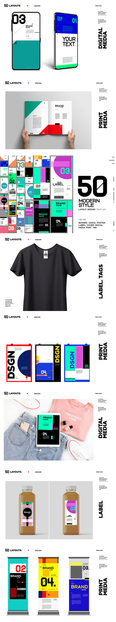 50种现代风格设计布局模板