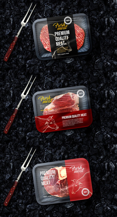 牛肉品牌包装样机（PSD）